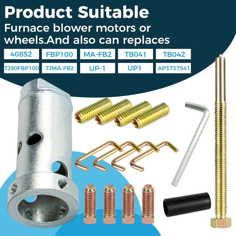 Romalon FBP100 Fan Blade And Blower Wheel Puller With Heavy Duty Steel and 5/8" Steel Center Shaft Replaces 40852 TB041 TB042 AP3737541 - Image 5